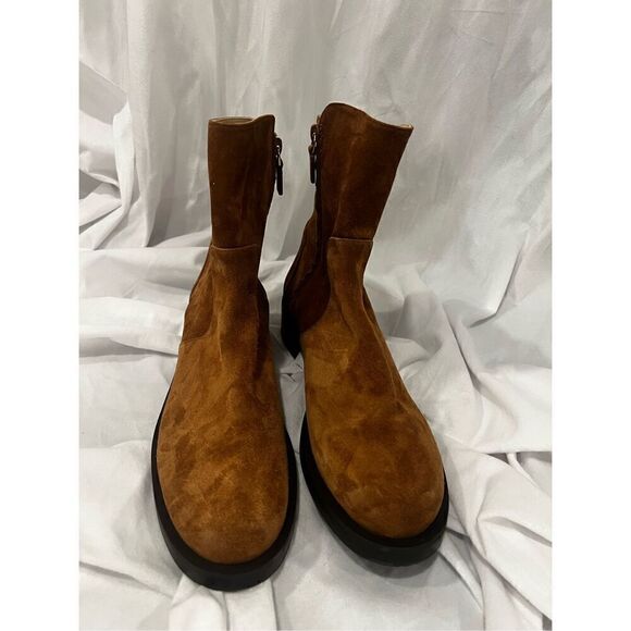 Stuart Weitzman Women's Brown Ankle Round Toe 5050 Bold Zip Bootie Size 10B NWOT - Picture 9 of 10